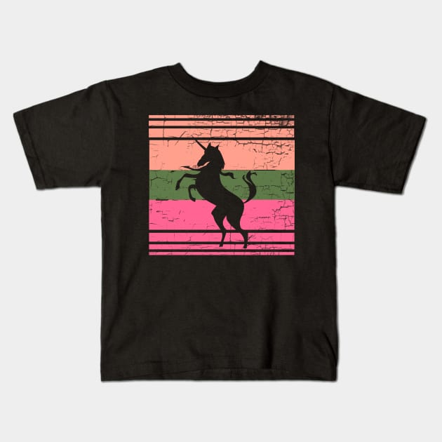 Pink Unicorn Kids T-Shirt by Imutobi